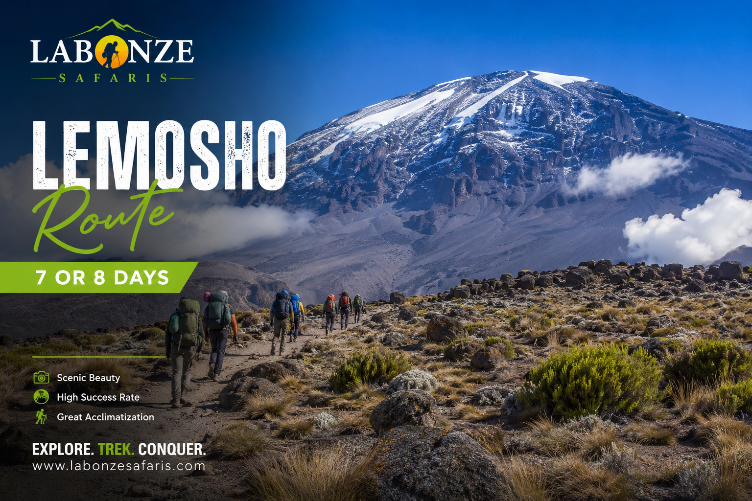 8 Days Lemosho Route (Mt. Kilimanjaro)